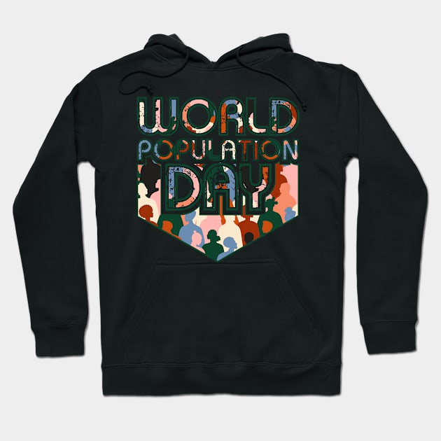 world population day Hoodie by nelateni